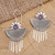 Hand Made Amethyst and Sterling Silver Dangle Earrings 'Cool Wind in Purple'
