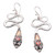 Gold-Accented and Garnet Snake Dangle Earrings 'Red Rattlesnake'