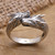 Men's Sterling Silver Dragon Ring 'Dragon Romance'