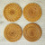 Natural Pine Needle Coasters Set of 4 'Forest Cheer'