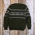 100 Alpaca Men's Pullover Sweater with Geometric Design 'Peruvian Forest'