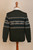 100 Alpaca Men's Pullover Sweater with Geometric Design 'Peruvian Forest'