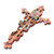 Hand Crafted Suar Wood Cross Relief Panel 'Vine Forest'