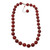 Sterling Silver and Red Agate Beaded Necklace 'Evening Cocktail in Red'