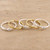 Sterling Silver and Cubic Zirconia Stacking Rings Set of 5 'Sparkling Dewdrops'