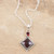 Hand Crafted Garnet and Sterling Silver Pendant Necklace 'Blissful Red'