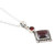 Hand Crafted Garnet and Sterling Silver Pendant Necklace 'Blissful Red'