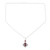 Hand Crafted Garnet and Sterling Silver Pendant Necklace 'Blissful Red'