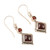 Hand Crafted Garnet and Sterling Silver Dangle Earrings 'Blissful Red'