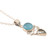 Indian Chalcedony and Blue Topaz Pendant Necklace 'Glacial'