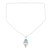 Indian Chalcedony and Blue Topaz Pendant Necklace 'Glacial'