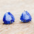 Faceted Lapis Lazuli and Sterling Silver Stud Earrings 'Winter Shine'