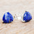 Faceted Lapis Lazuli and Sterling Silver Stud Earrings 'Winter Shine'
