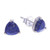 Faceted Lapis Lazuli and Sterling Silver Stud Earrings 'Winter Shine'