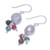 Thai Tourmaline and Cultured Pearl Dangle Earrings 'Sweet Sea'