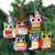 Multicolored Felt Owl Ornaments Set of 6 'Magical Owls'