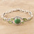 Sterling Silver and Peridot Pendant Bracelet 'Earth Glow in Green'