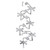 Aluminum Dragonfly-Themed Holiday Garland Set of 4 'Gossamer Holiday'