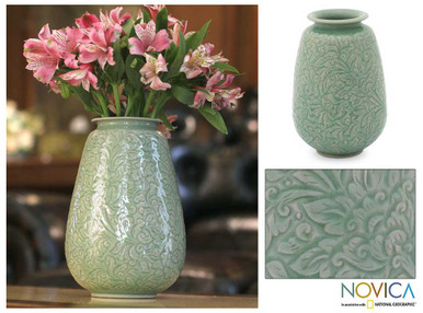 Vaso Cinese Celadon antico – Aram Group Cuneo