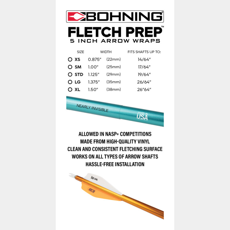 Fletch Prep Wraps - Length: 5" (127mm)