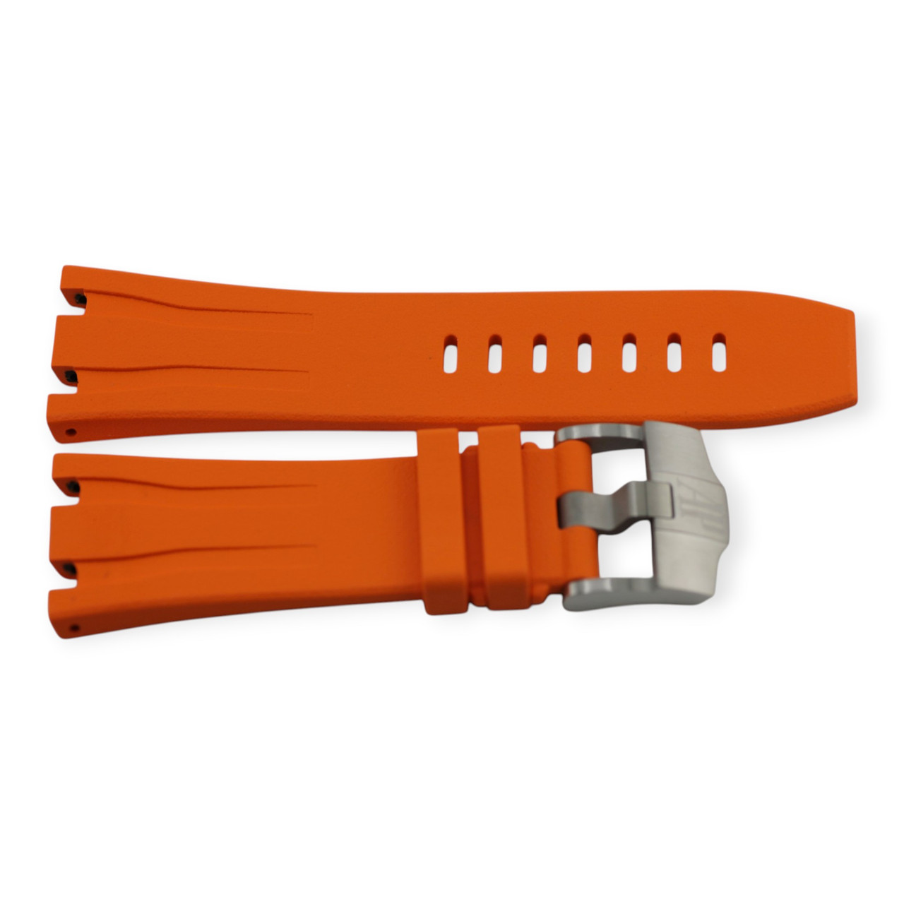 Audemars Piguet Orange Rubber Strap & Steel Tang Buckle 44mm Royal Oak Offshore