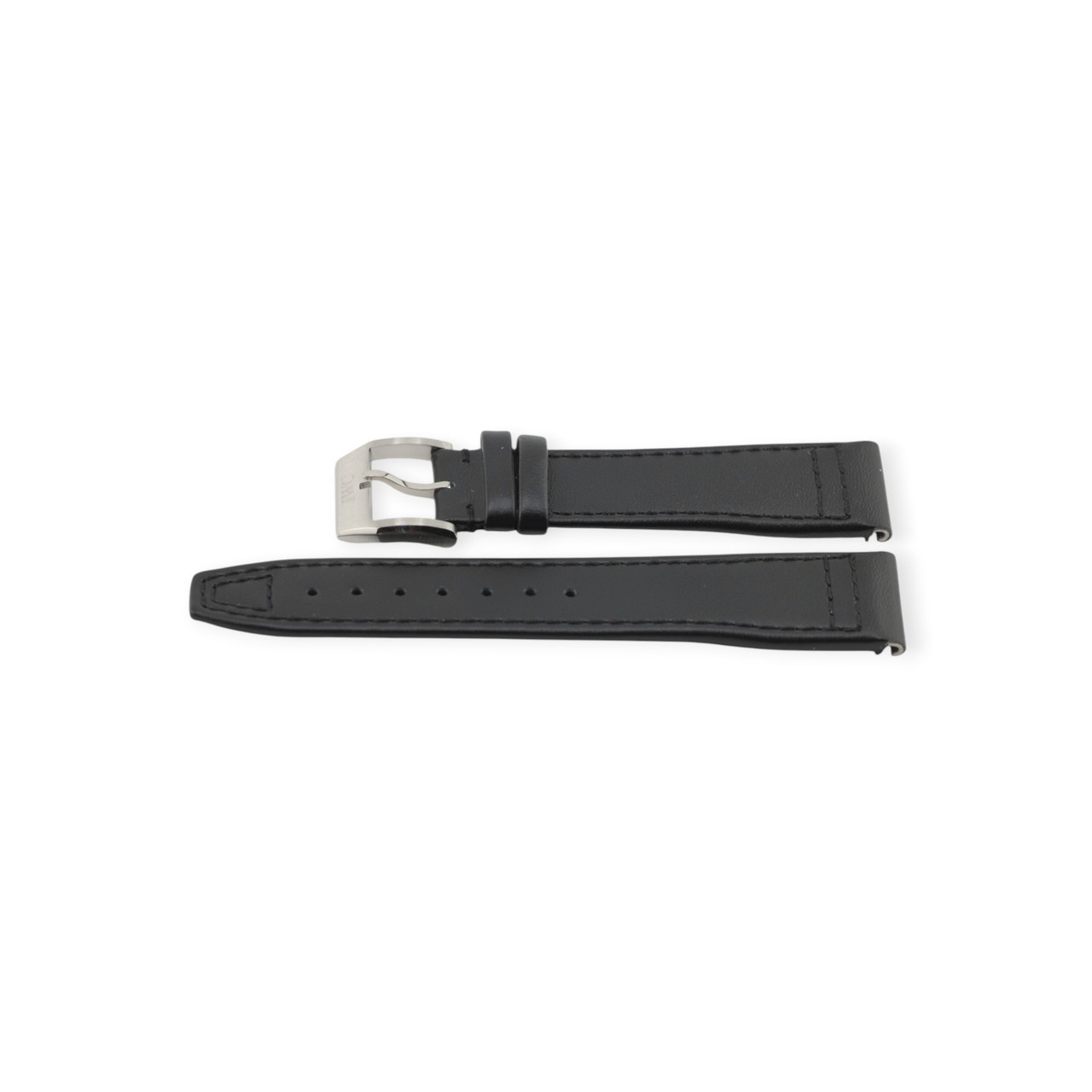IWC Schaffhausen Calf Leather Strap Black 20/18 QR w/ Pin Buckle