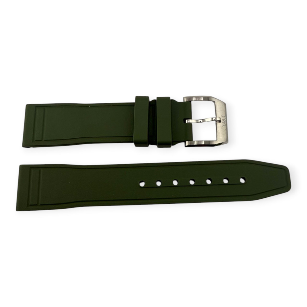IWC Schaffhausen Khaki Green Rubber Strap 20/18 - EasX-CHANGE