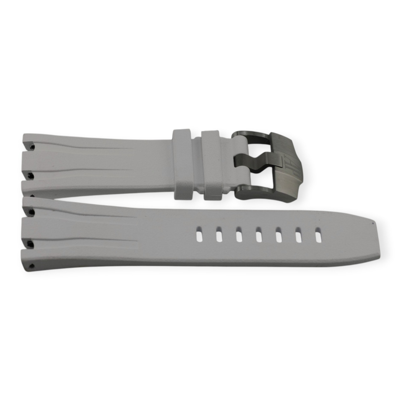 Audemars Piguet White Rubber Strap & Steel Tang Buckle 44mm Royal Oak Offshore
