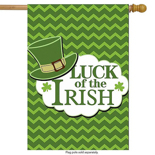 LUCK OF THE IRISH HOUSE FLAG
28" X 40"
ONE SIDED
OUTDOOR OR INDOOR
POLE NOT INCLUDED!
