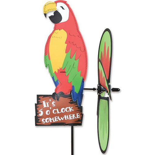 Party Macaw Wind Spinner
The Petite Spinners come in a compact package and are simple to assemble and display
The wings are pre-glued so you won't be picking up pieces after a big wind
Made from durable polyester rip-stop
Size: 19 x 9.75 in. 
Diameter: 12.5 in.