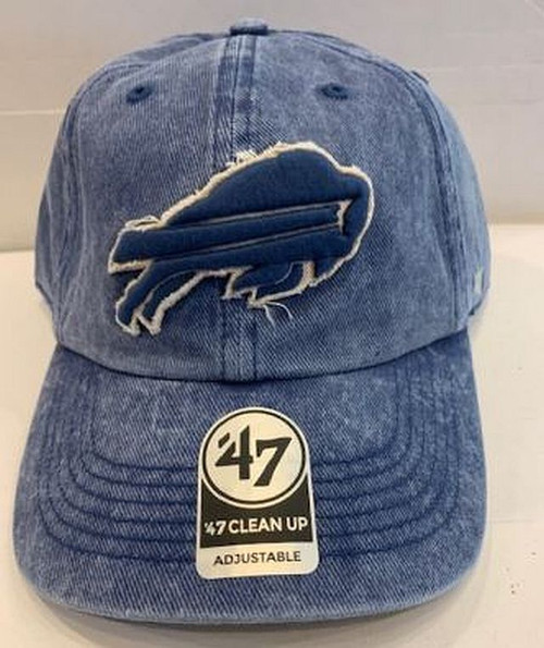 Buffalo Bills Denim Color Distressed Hat-One Size Fits Most
Relaxed and curved adjustable strap back with Raised Embroidery on the front crown with distressed look
Official License Product!
One Size Fits Most