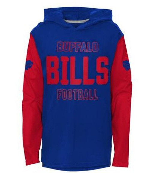 NFL Buffalo Bills YOUTH Long Sleeve Hooded Tee
100% Cotton
Applique Front
Long Sleeve
Official License Product!