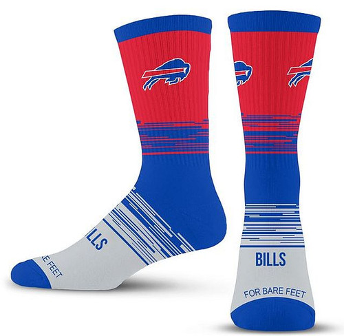 Buffalo Bills Elevate Socks
Size:Large (10-13)
78% Acrylic, 15 % Polyester, 4% Stretch Nylon, 2% Rubber, 1% Spandex
Official License Product BY NFL