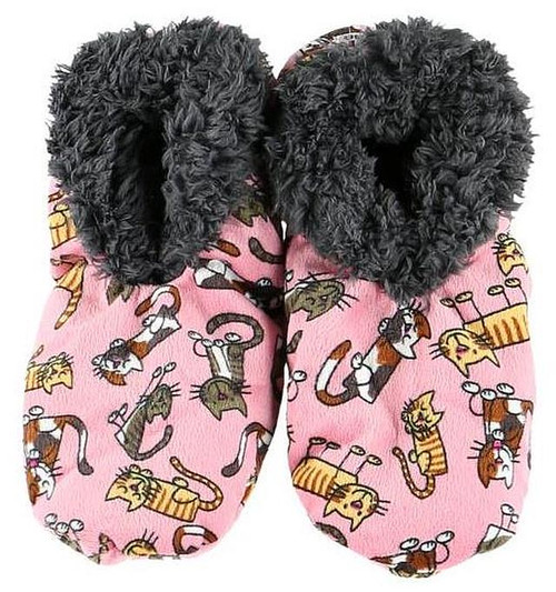 Soft microfiber outer layer
Cozy fleece on the outside
These slippers are the very definition of "comfy!"
Non-skid rubber dot sole
Cozy fleece lining on the inside
Womens Adult Sizes: L/XL (7-9)