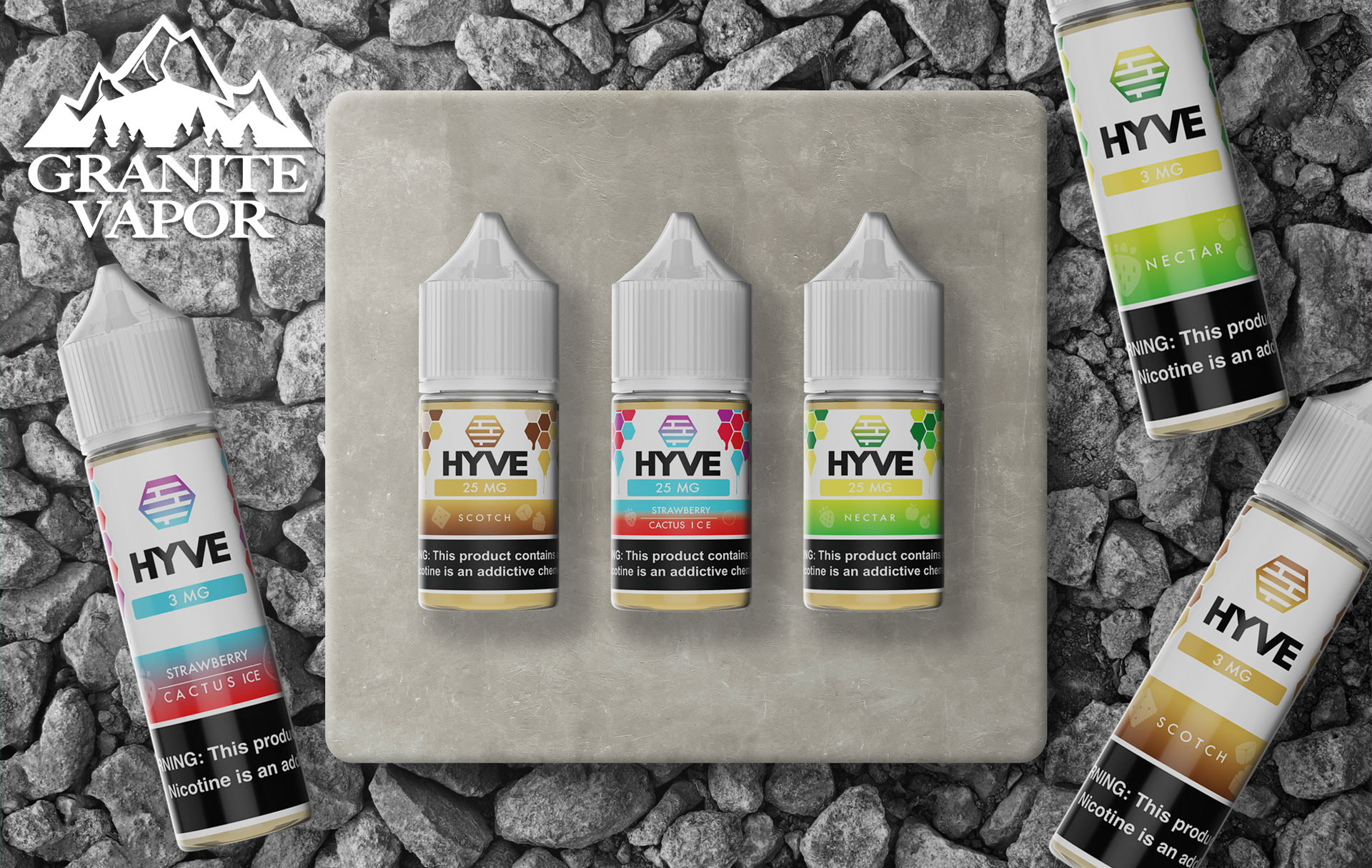 The 3 New Flavors of HYVE Granite Vapor