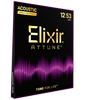 Elixir Attune Acoustic Phosphor Bronze Guitar Strings, Light (.012-.053)