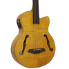 ARIA Stained Brown Medium Scale Fretless Elec-Acous Bass w/ Bag