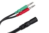 Hosa YMM-107 Headset/Mic Breakout Cable 3.5 mm TRRSF to Dual 3.5 mm TRS