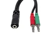 Hosa YMM-107 Headset/Mic Breakout Cable 3.5 mm TRRSF to Dual 3.5 mm TRS