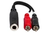 Hosa YPR-257 Stereo Breakout 1/4 in TRSF to Dual RCA
