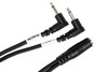 Hosa YMM-492 Air Travel Headphone Adaptor, 3.5 mm TRSF to Dual Right-angle 3.5 mm TS