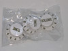 Strat Style Knobs Set 2 Tone 1 Volume White w/ Gold Lettering