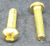 2 Gold Single Coil Pickup Screws Oval Head