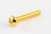 2 Gold Single Coil Pickup Screws Oval Head