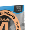 D'Addario EXL115W Electric Guitar Strings Medium Gauge Nickel Wound 11 - 49 Wound Third