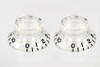 Vintage Style Bell Knobs Set of 2 Clear