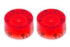 Vintage Style Speed Knobs Set of 2 Red