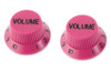 Hot Pink Volume Knobs For Stratocaster Set of 2 Plastic