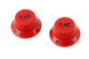 Red Tone Knobs For Stratocaster Set of 2 Plastic