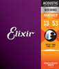 Elixir 80/20 Bronze Acoustic Guitar Strings w NANOWEB Coating, HD Light 13-53